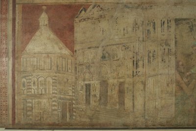 Detalle de la Llegada de los Frailes Grises en Florencia de Giovanni di Niccolo del Biondo